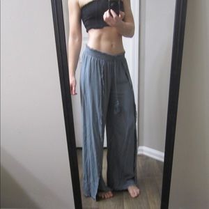 Muted sea foam boho pants